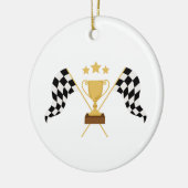 Racing Trophy Keramisch Ornament (Links)