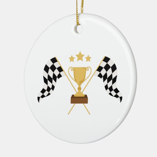 Racing Trophy Keramisch Ornament (Links)