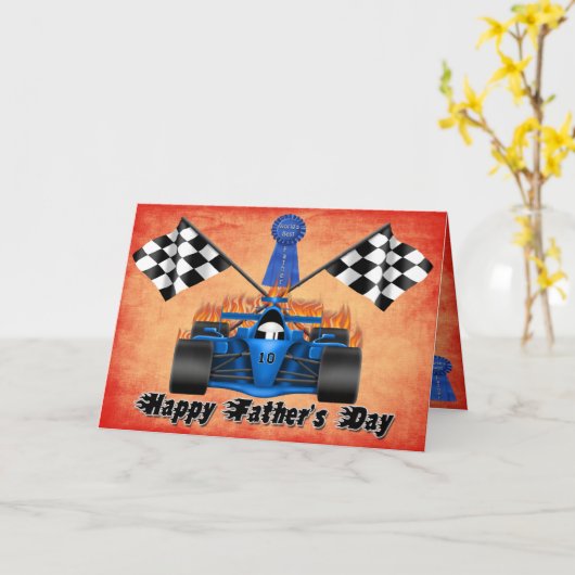 Racing Vaderdag Wenskaart Kaart (Gele Bloem)