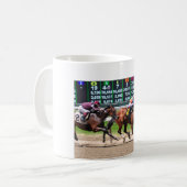 Racing van Beauful Belmont Park Koffiemok (Voorkant links)
