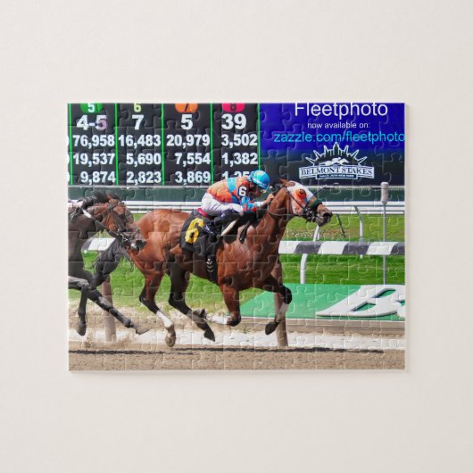 Racing van Beauful Belmont Park Legpuzzel (Horizontaal)