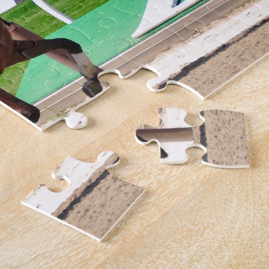 Racing van Beauful Belmont Park Legpuzzel (Zijkant)