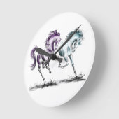 Racing van wilde paarden ronde klok (Hoek)