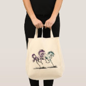 Racing van wilde paarden tote bag (Voorkant (product))