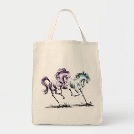 Racing van wilde paarden tote bag (Voorkant)