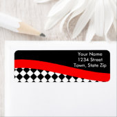 Racing van zogenaamde mailingetiketten etiket (Insitu)