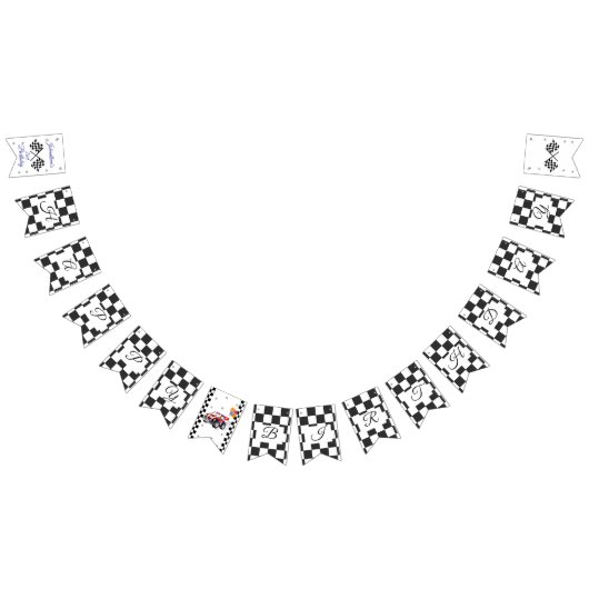 Racing verjaardagsfeestje | Snel één en twee Vlaggetjes (Alle)