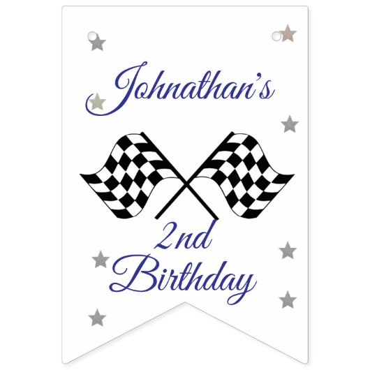 Racing verjaardagsfeestje | Snel één en twee Vlaggetjes (Eerste vlag)