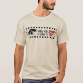Racing Vlag & Ster Snelheid T-Shirt  (Voorkant)