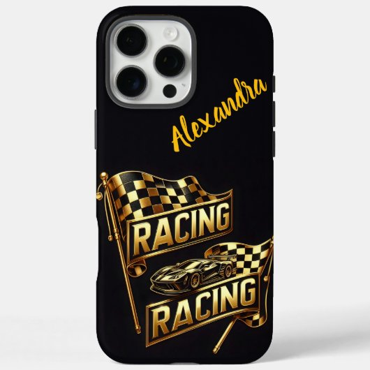Racing vlaggen belichamen de sensatie van de compe Case-Mate iPhone case (Achterkant)