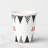 Racing vlaggen partij papieren bekers (Rechts)