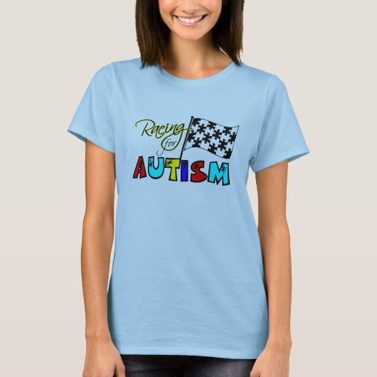 Racing voor autisme dames T-shirt (Voorkant)