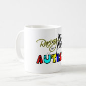 Racing voor autisme Mok (Voorkant links)