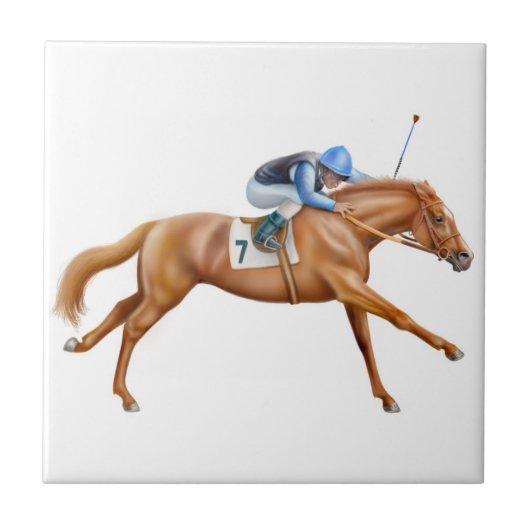 Racing voor de finse lijn tegeltje (Voorkant)