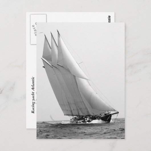 Racing Yacht Atlantic, 1904 Briefkaart (Voorkant / Achterkant)