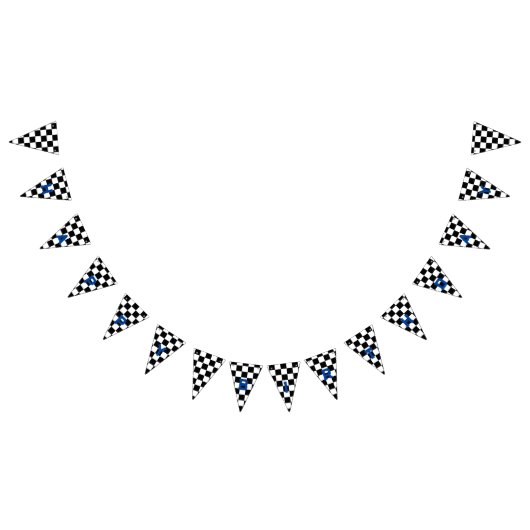 Racing zwart-wit geruit vlaggetjes (Alle)