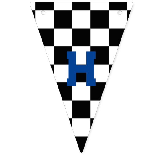 Racing zwart-wit geruit vlaggetjes (Tweede vlag)