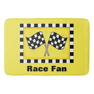 Racing Zwarte Witte Geruite Vlag Custom Badmat