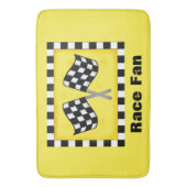 Racing Zwarte Witte Geruite Vlag Custom Badmat (Voorkant Verticaal)