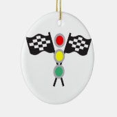 RACINGFLAGS EN -LICHTEN KERAMISCH ORNAMENT (Rechts)