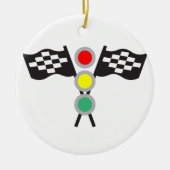 RACINGFLAGS EN -LICHTEN KERAMISCH ORNAMENT (Voorkant)