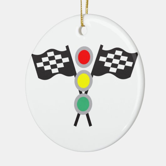 RACINGFLAGS EN -LICHTEN KERAMISCH ORNAMENT (Links)