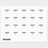 RACINGFLAGS EN -LICHTEN VIERKANTE STICKER (Vel)