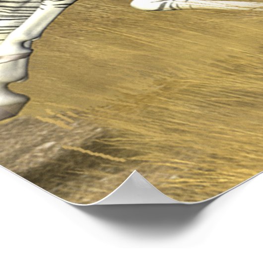 Racingstrips — Afdruk van Zebra Poster (Hoek)