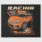 Racingwagen _ Motor (101) Cadeaupapier (Vlak)