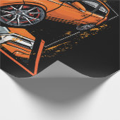 Racingwagen _ Motor (101) Cadeaupapier (Hoek)
