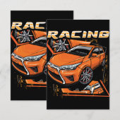 Racingwagen _ Motor (101) Kaart (Voorkant / Achterkant)