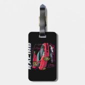 Racingwagen _ Motor (102) Bagagelabel (Achterkant verticaal)