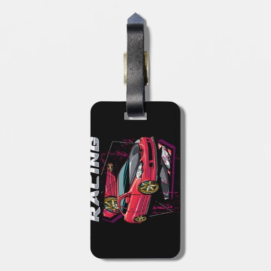 Racingwagen _ Motor (102) Bagagelabel (Achterkant verticaal)