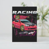 Racingwagen _ Motor (102) Kaart (Staand voorkant)