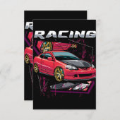 Racingwagen _ Motor (102) Kaart (Voorkant / Achterkant)