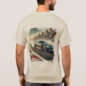 Racircuit Auto & Fan Mural Graf T-shirt (Achterkant)