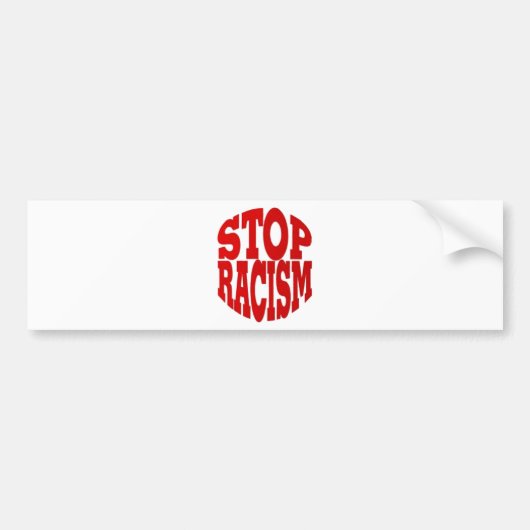 RACISM BUMPERSTICKER (Voorkant)