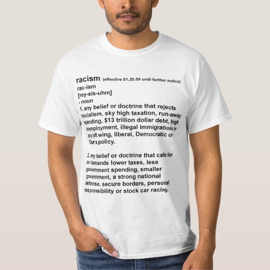 Racisme - de nieuwe definitie t-shirt (Voorkant)