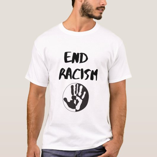 Racisme Design for Anti Racism Activists, End Raci T-shirt (Voorkant)