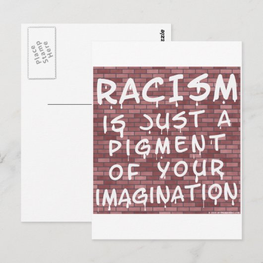 Racisme - Graffiti Briefkaart (Voorkant / Achterkant)