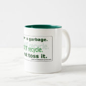 Racisme is afval - Klassieke Mok, 11 oz Tweekleurige Koffiemok (Voorkant rechts)