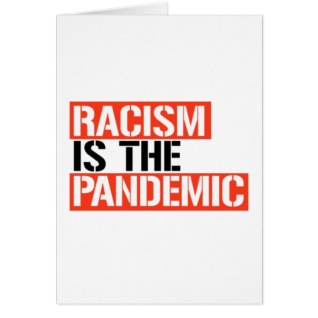 Racisme is de pandemie (Voorkant)