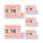 Racisme is de pandemie sticker (Voorkant)