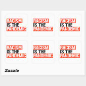 Racisme is de pandemie vierkante sticker (Vel)