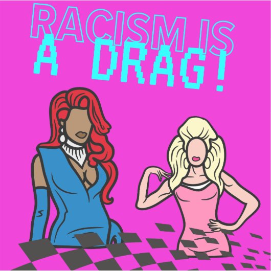 Racisme is een luchtkasteel sticker (Voorkant)