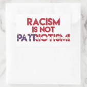 Racisme is geen patriottisme! Anti Trump Protest Rechthoekige Sticker (Tas)