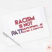 Racisme is geen patriottisme! Anti Trump Protest Rechthoekige Sticker (Envelop)