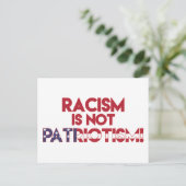 Racisme is geen patriottisme! Protest tegen racism Briefkaart (Staand voorkant)