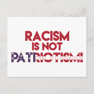 Racisme is geen patriottisme! Protest tegen racism Briefkaart