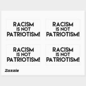 Racisme is geen patriottisme! Protest tegen racism Rechthoekige Sticker (Vel)